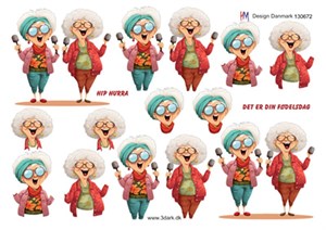 Sjove ældre damer der synger, 3D ark - HM Design