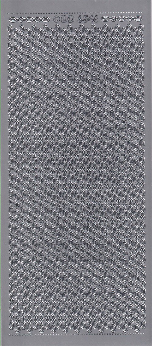 6546 - Kanter, stickers, Sølv.