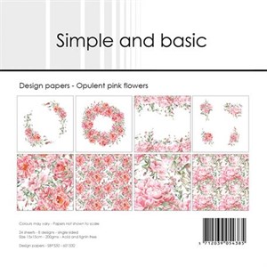 lyserøde blomster, mønsterkarton pakning, Simple and basic.
